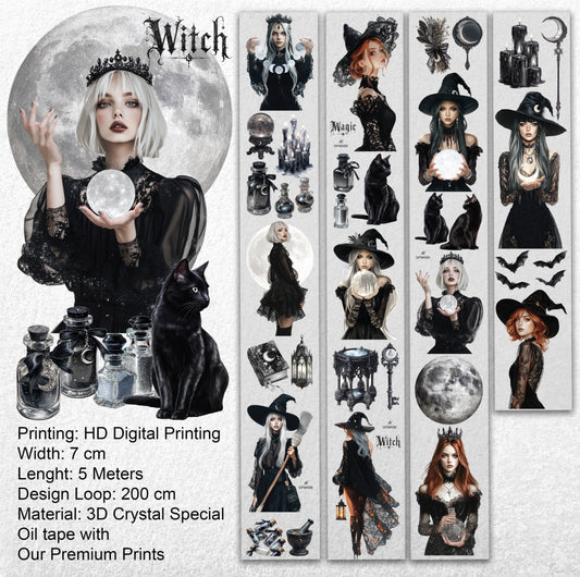 Onwize_ Journal Supplies Moonlit Witch 3D Crystal Ink OW 246[1Loop]