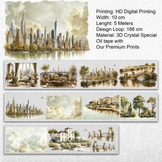 Onwize_ Journal Supplies Golden Cityscape 3D Crystal Ink OW 251[1Loop]