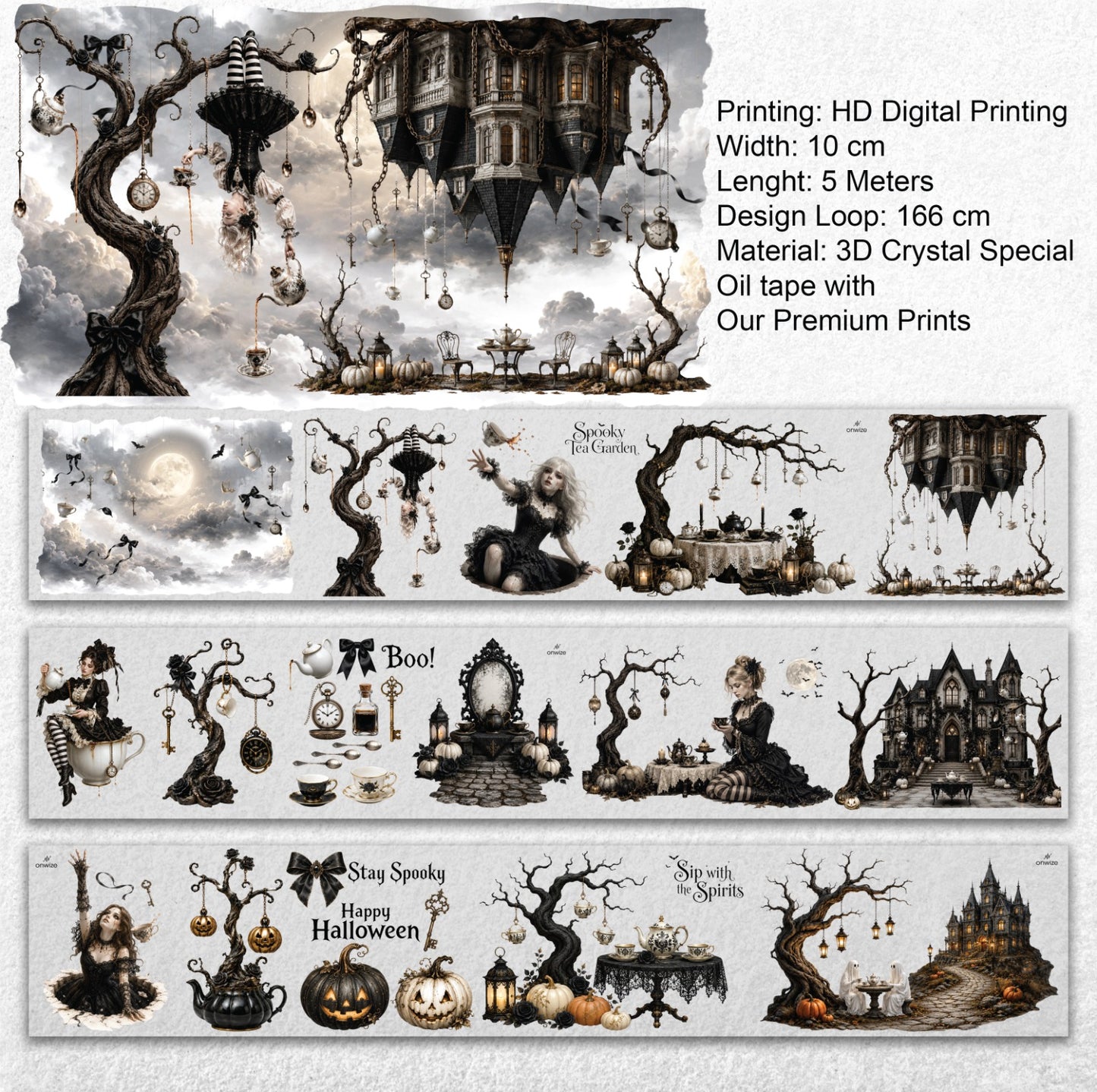 Onwize_ Journal Supplies Haunted Tea Garden 3D Crystal Ink OW 252[Whole]