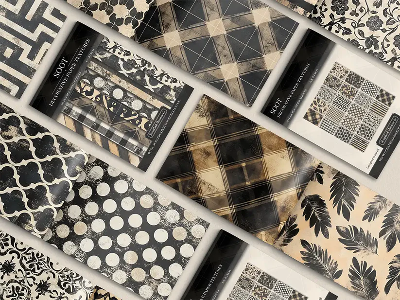 SBRC Decorative Paper Pad Soot SR 086