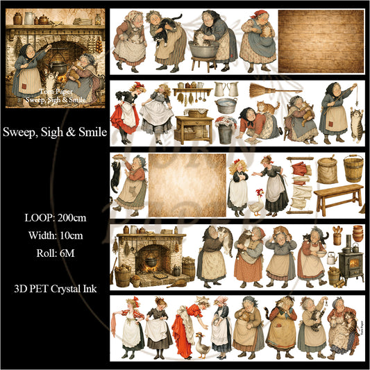Torn Paper_ Sweep, Sigh & Smile 3D Print PET Tape 200cm TPM 111[1Loop]