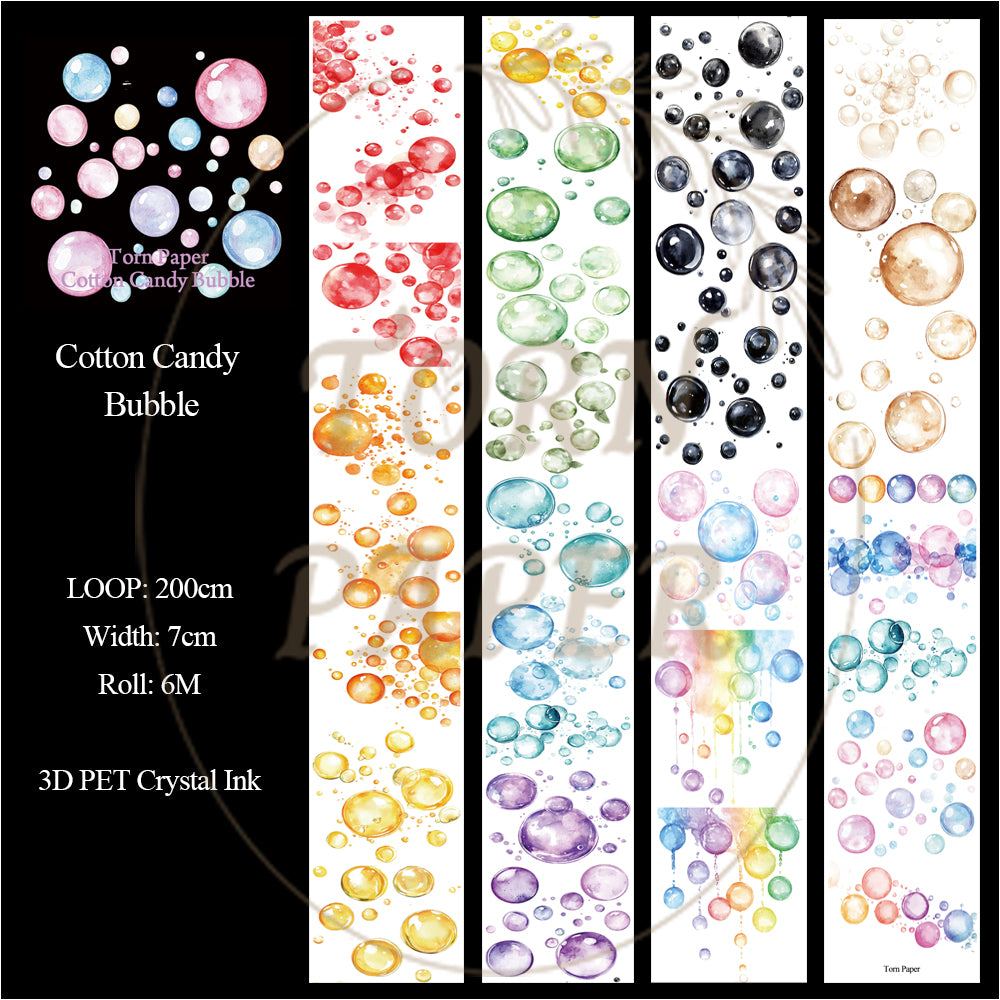 Torn Paper_ Cotton Candy Bubble 3D Print PET Tape 200cm TPM 050[1Loop]