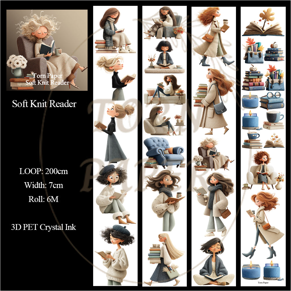 Torn Paper_ Soft Knit Reader 3D Print PET Tape 200cm TPM 052[1Loop]