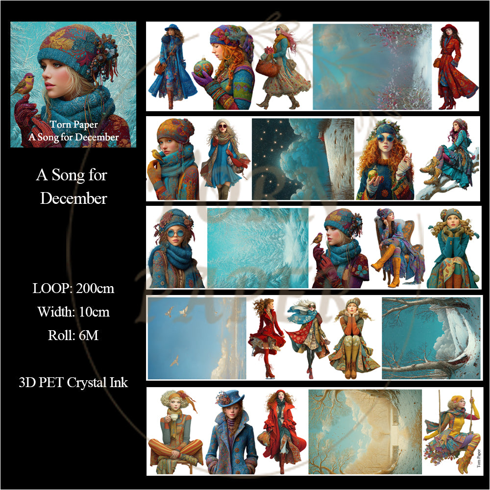 Torn Paper_ A Song for December 3D Print PET Tape 200cm TPM 057[1Loop]