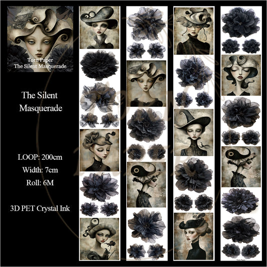 Torn Paper_ The Silent Masquerade 3D Print PET Tape 200cm TPM 098[1Loop]