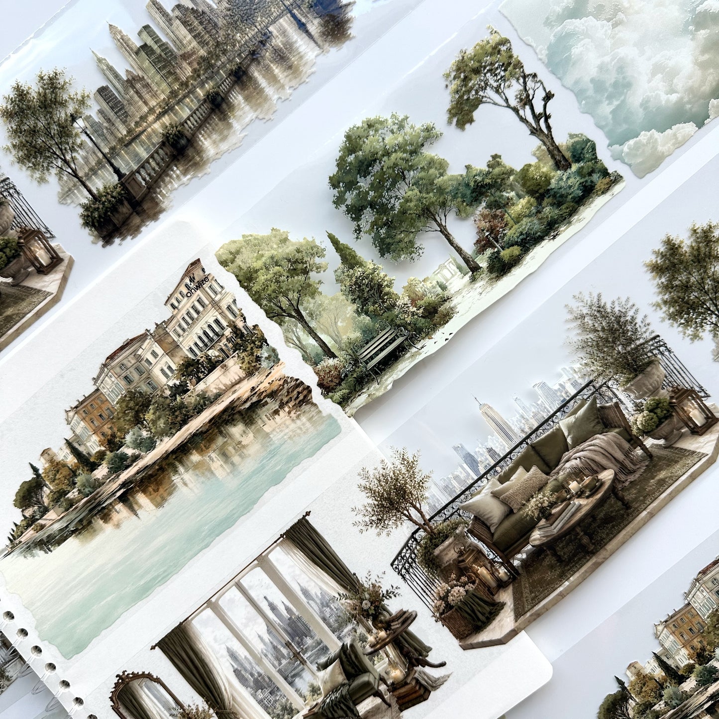 Onwize_ Journal Supplies Golden Cityscape 3D Crystal Ink OW 251[Whole]