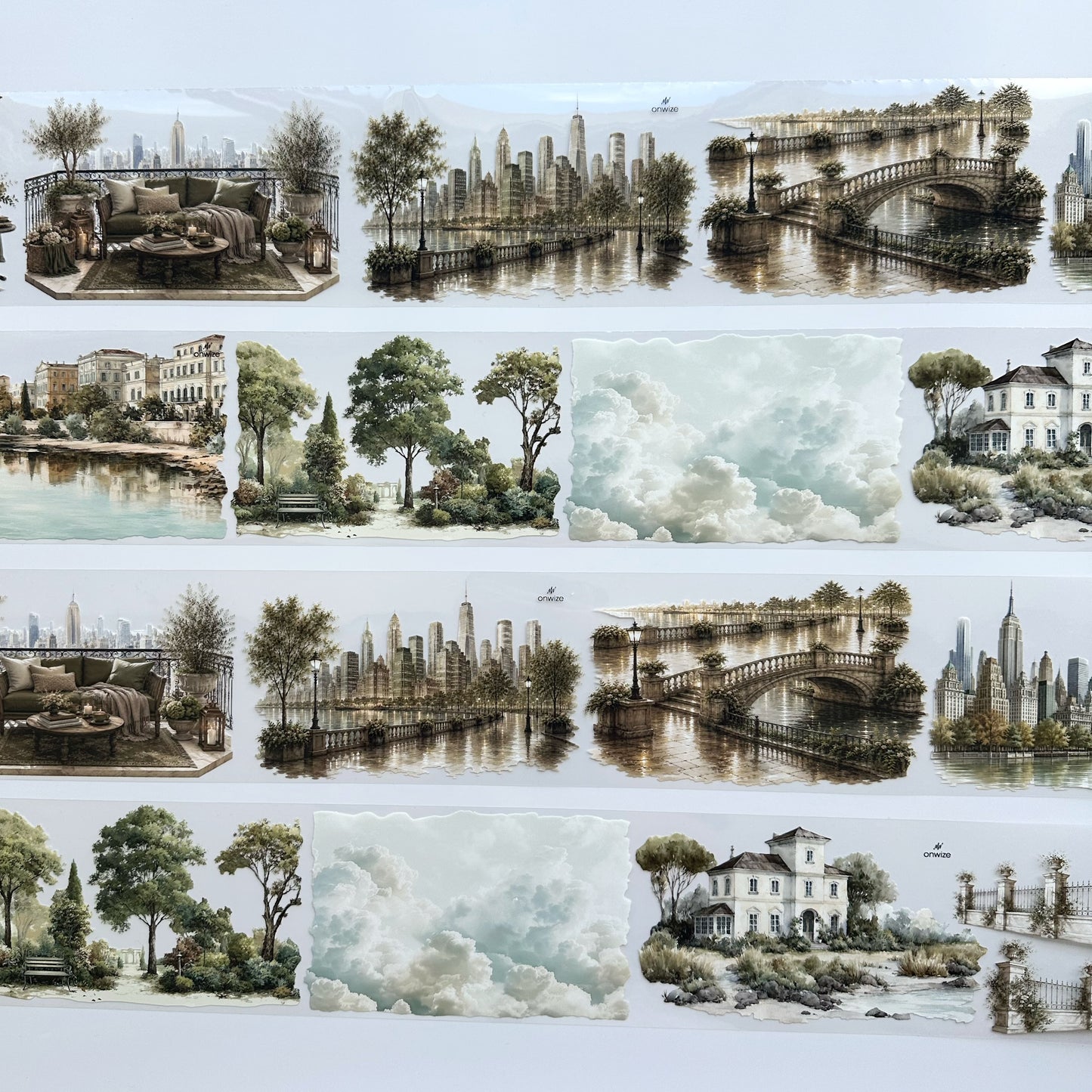 Onwize_ Journal Supplies Golden Cityscape 3D Crystal Ink OW 251[Whole]
