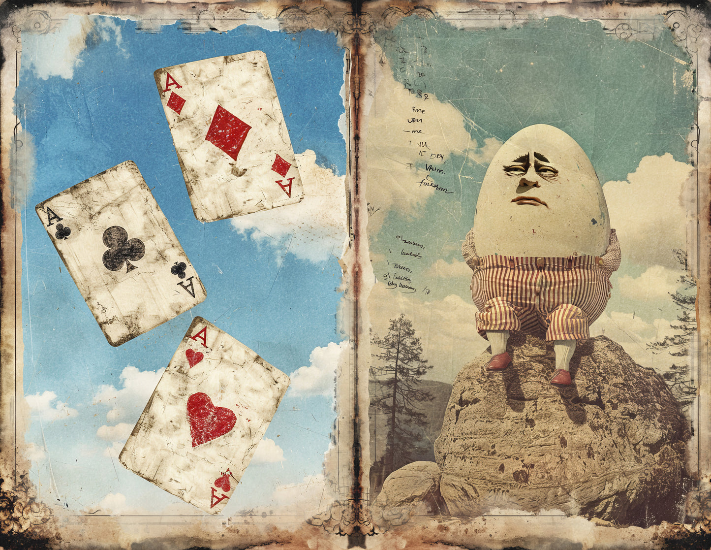 Torn Paper Scrapbooking Papers Dreaming in Wonderland TPB-003