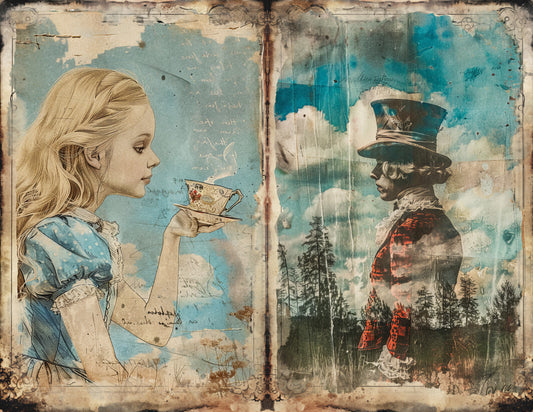 Torn Paper Scrapbooking Papers Dreaming in Wonderland TPB-003