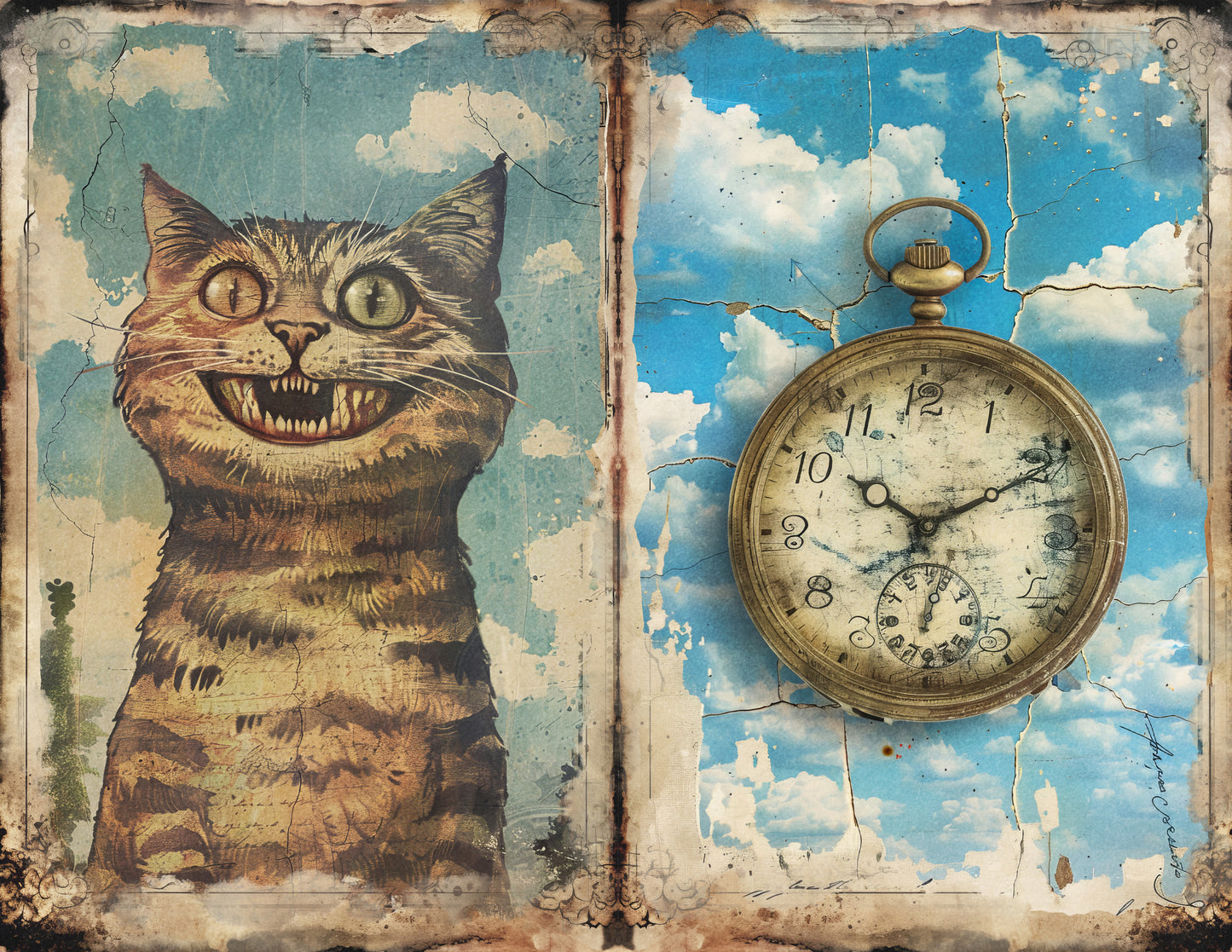 Torn Paper Scrapbooking Papers Dreaming in Wonderland TPB-003