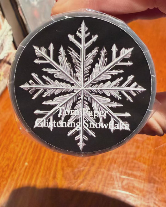 Torn Paper_ Glistening Snowflake 3D Print PET Tape 200cm TPM 045[1Loop]